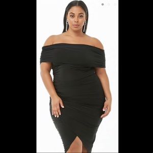 Ruched Off-The-Shoulder Dress